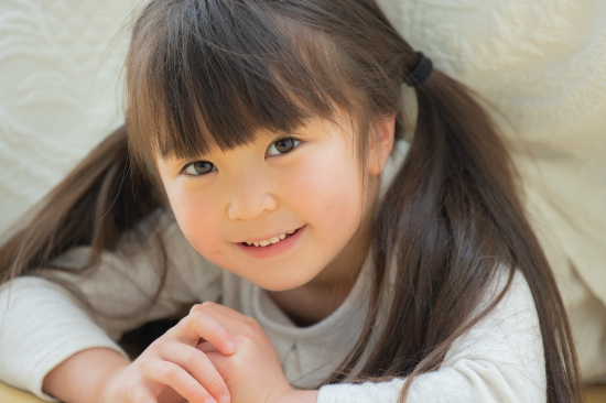 すきっ歯を治療した女の子