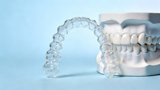 マウスピースと歯の模型