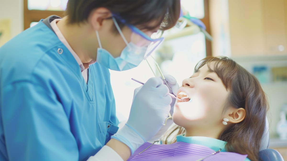 虫歯の進行度と治療の様子